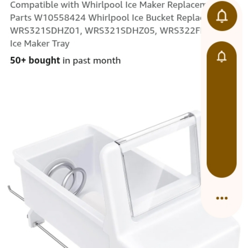 White Ice Maker Replacement Tray